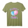 Zuckerwatte Mädchen & Frauen T-Shirt - Buntes Candy Girl Design für Geburtstage, Süßigkeiten-Fans und alle, die Spaß an bunten, verspielten Styles haben