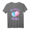 Zuckerwatte Mädchen & Frauen T-Shirt - Buntes Candy Girl Design für Geburtstage, Süßigkeiten-Fans und alle, die Spaß an bunten, verspielten Styles haben