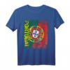 PORTUGAL Flagge T-Shirt für Damen, Herren und Kinder – Klassisch geschnitten, doppelt genähter Saum, perfekt für Fans und Reisen