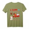 Kinder 3. Geburtstag Junge Feuerwehrauto T-Shirt – Lustiges Geburtstagsgeschenk für kleine Feuerwehrfans zum 3. Geburtstag