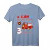 Kinder 3. Geburtstag Junge Feuerwehrauto T-Shirt – Lustiges Geburtstagsgeschenk für kleine Feuerwehrfans zum 3. Geburtstag