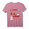 Kinder 3. Geburtstag Junge Feuerwehrauto T-Shirt – Lustiges Geburtstagsgeschenk für kleine Feuerwehrfans zum 3. Geburtstag