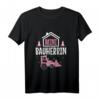 Kinder Richtfest Hausbau T-Shirt mit Bagger & Chefin der Baustelle - Lustiges Geschenk für kleine Bauherrinnen