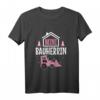 Kinder Richtfest Hausbau T-Shirt mit Bagger & Chefin der Baustelle - Lustiges Geschenk für kleine Bauherrinnen