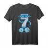 Roboter T-Shirt für Kinder zum 7. Geburtstag - Niedliches Robotik Design für Jungen & Mädchen, Perfekt für Geburtstagsfeiern