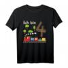 Kinder Jungen Geburtstag T-Shirt für 4 Jahre Zug Eisenbahn - Perfekt für Geburtstagsfeier & Kindergarten
