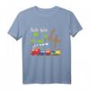 Kinder Jungen Geburtstag T-Shirt für 4 Jahre Zug Eisenbahn - Perfekt für Geburtstagsfeier & Kindergarten