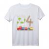 Kinder Jungen Geburtstag T-Shirt für 4 Jahre Zug Eisenbahn - Perfekt für Geburtstagsfeier & Kindergarten