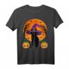 Süße schwarze Katze Hexe Kürbis Halloween T-Shirt – Klassisch geschnitten, perfekt für Halloween und Tierliebhaber