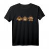 Drei weise Affen T-Shirt – Lustiges Tiermotiv mit Affen, die sehen, hören und nichts Böses sprechen, perfekt als Geschenk oder für den Alltag