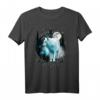 Einsamer Wolf mit Mondmotiv T-Shirt – Perfektes Geschenk für Natur- und Mondliebhaber, Wildtiere und Einzelgänger
