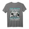 Zum Zocken geboren zur Schule gezwungen - Lustiges Gaming T-Shirt für Jungen und Mädchen, Gamer und Zocker mit Controller-Spruch