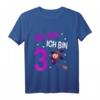Kinder 3. Geburtstag Mädchen Hexe T-Shirt - Lustiges Geburtstagsgeschenk für Dreijährige, perfekt für Kindergarten und Party