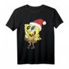 SpongeBob SquarePants Santa Hat Dreaming Of Christmas T-Shirt - Official Licensed Cartoon Christmas Apparel