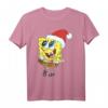 SpongeBob SquarePants Santa Hat Dreaming Of Christmas T-Shirt - Official Licensed Cartoon Christmas Apparel