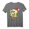 SpongeBob SquarePants Santa Hat Dreaming Of Christmas T-Shirt - Official Licensed Cartoon Christmas Apparel