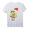 SpongeBob SquarePants Santa Hat Dreaming Of Christmas T-Shirt - Official Licensed Cartoon Christmas Apparel
