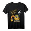 Kinder Ich bin 2 Jahre Bagger Baustelle T-Shirt – Perfektes Geburtstagsgeschenk & Outfit für kleine Baumaschinen-Fans