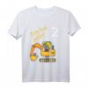 Kinder Ich bin 2 Jahre Bagger Baustelle T-Shirt – Perfektes Geburtstagsgeschenk & Outfit für kleine Baumaschinen-Fans