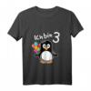 Kinder Pinguin T-Shirt zum 3. Geburtstag für Mädchen und Jungen - Lustiges Geschenk für kleine Geburtstagskinder