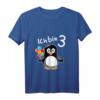 Kinder Pinguin T-Shirt zum 3. Geburtstag für Mädchen und Jungen - Lustiges Geschenk für kleine Geburtstagskinder