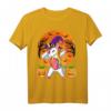 Süße Hexe Einhorn Halloween T-Shirt für Mädchen - Magisches Kürbis Design, perfekt für Festliche Anlässe
