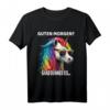 Guten Morgen? Ganz dünnes Eis! Lustiges Einhorn T-Shirt für Morgenmuffel, Schichtarbeiter & Teenager – Witzige Geschenkidee