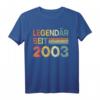 Legendäres 19. Geburtstagsgeschenk für Jungen & Mädchen - Vintage T-Shirt seit 2003, lustige Geschenkidee zum 19. Geburtstag