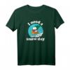 HapDog Weihnachts-Snoopy T-Shirt - I Need A Snow Day, Lizenziertes Fanartikel Geschenk