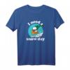 HapDog Weihnachts-Snoopy T-Shirt - I Need A Snow Day, Lizenziertes Fanartikel Geschenk