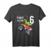 Kinder Geburtstag T-Shirt für 6-Jährige - Dinosaurier und Monster Truck Design für Jungen und Mädchen