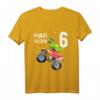 Kinder Geburtstag T-Shirt für 6-Jährige - Dinosaurier und Monster Truck Design für Jungen und Mädchen