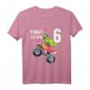 Kinder Geburtstag T-Shirt für 6-Jährige - Dinosaurier und Monster Truck Design für Jungen und Mädchen