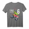 Kinder Geburtstag T-Shirt für 6-Jährige - Dinosaurier und Monster Truck Design für Jungen und Mädchen