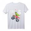 Kinder Geburtstag T-Shirt für 6-Jährige - Dinosaurier und Monster Truck Design für Jungen und Mädchen