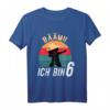 Kinder Dabbing Geburtstagsshirt für 6 Jahre - Perfektes Geschenk für Jungen zum Geburtstag mit Zahl Sechs & Dabbing-Motiv
