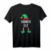 Gamer Elf Partnerlook Familien Weihnachten T-Shirt – Lustiges Weihnachtsgeschenk für Männer, Jungen & Familien in festlichem Design