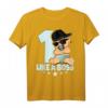 Baby 1. Geburtstag T-Shirt Junge Mädchen - Like a Boss Kinder Motiv für den ersten Geburtstag, Dino Design, lustiges Geburtstagsshirt für Babys