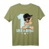 Baby 1. Geburtstag T-Shirt Junge Mädchen - Like a Boss Kinder Motiv für den ersten Geburtstag, Dino Design, lustiges Geburtstagsshirt für Babys