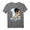 Baby 1. Geburtstag T-Shirt Junge Mädchen - Like a Boss Kinder Motiv für den ersten Geburtstag, Dino Design, lustiges Geburtstagsshirt für Babys