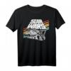 Star Wars Millennium Falcon Retro Rainbow Stripe T-Shirt – Lizenziertes Fan-Shirt für Science-Fiction und Retro-Design Liebhaber