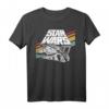 Star Wars Millennium Falcon Retro Rainbow Stripe T-Shirt – Lizenziertes Fan-Shirt für Science-Fiction und Retro-Design Liebhaber