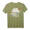 Star Wars Millennium Falcon Retro Rainbow Stripe T-Shirt – Lizenziertes Fan-Shirt für Science-Fiction und Retro-Design Liebhaber