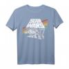 Star Wars Millennium Falcon Retro Rainbow Stripe T-Shirt – Lizenziertes Fan-Shirt für Science-Fiction und Retro-Design Liebhaber
