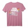 Star Wars Millennium Falcon Retro Rainbow Stripe T-Shirt – Lizenziertes Fan-Shirt für Science-Fiction und Retro-Design Liebhaber