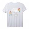 Star Wars Millennium Falcon Retro Rainbow Stripe T-Shirt – Lizenziertes Fan-Shirt für Science-Fiction und Retro-Design Liebhaber
