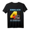 Kinder Vierter 4. Geburtstag Feuerwehr T-Shirt - Lustiges Geburtstagsdesign für 4-Jährige Jungen und Mädchen