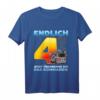 Kinder Vierter 4. Geburtstag Feuerwehr T-Shirt - Lustiges Geburtstagsdesign für 4-Jährige Jungen und Mädchen