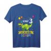 Kinder Dinosaurier T-Shirt für 3 Jahre Geburtstag - Klassisch geschnitten, doppelgenähter Saum für Jungen und Mädchen