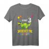 Kinder Dinosaurier T-Shirt für 3 Jahre Geburtstag - Klassisch geschnitten, doppelgenähter Saum für Jungen und Mädchen